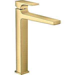 hansgrohe Metropol single lever basin mixer 32512990 projection 204 mm, push-open waste set, polished gold optic
