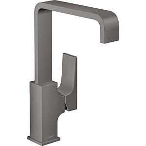 hansgrohe Metropol single lever basin mixer 32511340 projection 165 mm, with push-open waste set, brushed black chrome