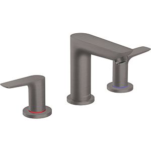 hansgrohe Talis E Waschtisch-3-Loch-Armatur 71733340 mit Ablaufgarnitur, brushed black chrome