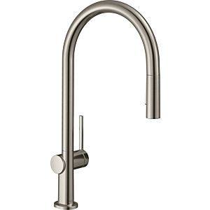 hansgrohe Talis M54 kitchen sink mixer tap 72842800 with pull-out spray, 2 jets, stainless steel finish