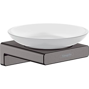 hansgrohe AddStoris soap holder 41746340 wall mounting, glass, metal, brushed black chrome