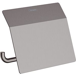 hansgrohe AddStoris Papierrollenhalter 41753340 mit Deckel, Wandmontage, Metall, brushed black chrome