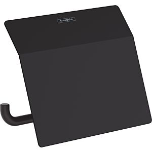 hansgrohe AddStoris Papierrollenhalter 41753670 mit Deckel, Wandmontage, Metall, mattschwarz