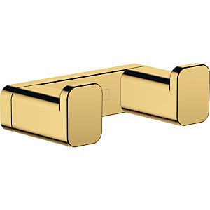 hansgrohe AddStoris double hook 41755990 wall mounting, metal, polished gold optic