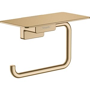 hansgrohe AddStoris Papierrollenhalter 41772140 mit Ablage, Wandmontage, Metall, brushed bronze