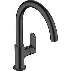 Mitigeur de cuisine hansgrohe Vernis Blend M35 71870670  bec haut 210 mm, 1 jet, noir mat