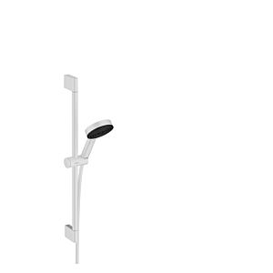 hansgrohe Pulsify Select S set de douche 24161700 3jet, Relaxation, avec barre de douche 65cm, EcoSmart, blanc mat