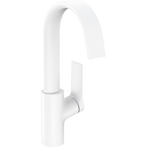 hansgrohe Vivenis 210 Waschtischarmatur 75032700 mit Schwenkauslauf, ohne Ablaufgarnitur, mattweiß