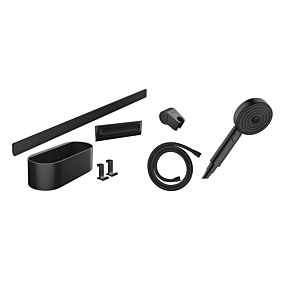 hansgrohe WallStoris shower set 24291670 3jet Activation EcoSmart, with shower bar, accessories set, Matt black