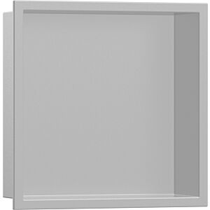 hansgrohe XtraStoris Original Wandnische 56093380 mit Rahmen, 300 x 300 x 70 mm, betongrau