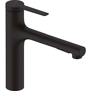 hansgrohe Zesis M33 160 Küchenarmatur 74804670 Ausziehbrause, 2jet, sBox lite, mattschwarz