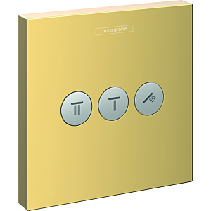 hansgrohe ShowerSelect Fertigmontageset 15764990 UP-Ventil, 3 Verbraucher, polished gold optic