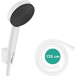 hansgrohe Pulsify S shower holder set 24301700 with shower hose 125cm, matt white, 1jet