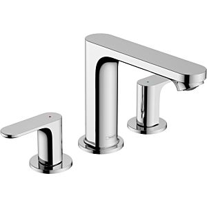 hansgrohe Rebris S 3-hole basin mixer 72530000 EcoSmart, with pop-up waste set, chrome