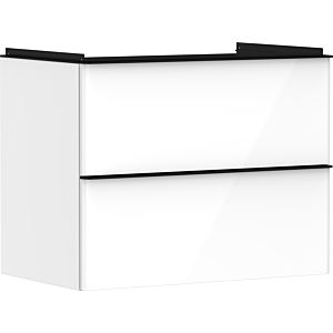 hansgrohe Xelu Q vanity unit 54027670 780x605x475mm, 2 drawers, high-gloss white, matt black