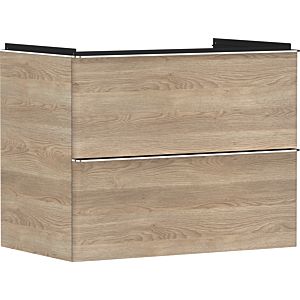 hansgrohe Xelu Q vanity unit 54029000 780x605x475mm, 2 drawers, natural oak, chrome