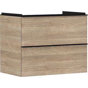 hansgrohe Xelu Q vanity unit 54029670 780x605x475mm, 2 drawers, natural oak, matt black