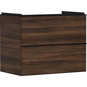 hansgrohe Xelu Q vanity unit 54030670 780x605x475mm, 2 drawers, dark walnut, matt black