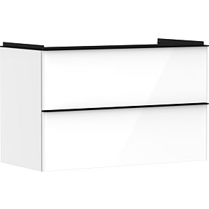 hansgrohe Xelu Q vanity unit 54031670 980x605x475mm, 2 drawers, high-gloss white, matt black