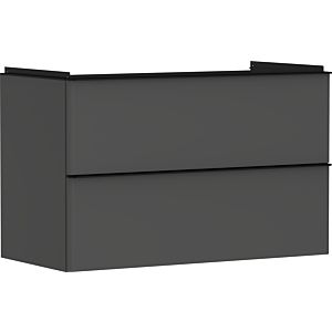 hansgrohe Xelu Q vanity unit 54032670 980x605x475mm, 2 drawers, matt diamond gray, matt black