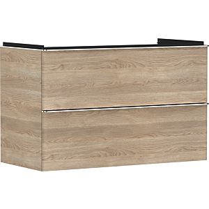 hansgrohe Xelu Q vanity unit 54033000 980x605x475mm, 2 drawers, natural oak, chrome