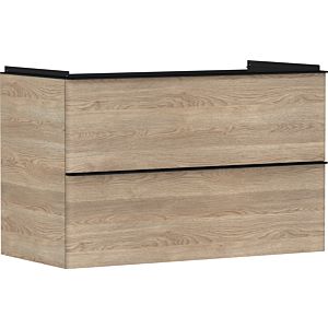 hansgrohe Xelu Q vanity unit 54033670 980x605x475mm, 2 drawers, natural oak, matt black