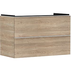 hansgrohe Xelu Q vanity unit 54033700 980x605x475mm, 2 drawers, natural oak, matt white