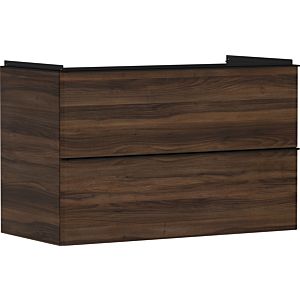 hansgrohe Xelu Q vanity unit 54034670 980x605x475mm, 2 drawers, dark walnut, matt black