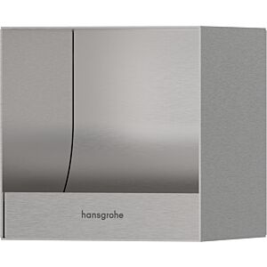 hansgrohe XtraStoris Original Einbau-Toilettenpapierhalter 56065800 150x150x140mm, Edelstahl gebürstet