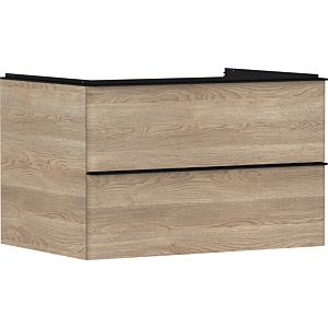 hansgrohe Xelu Q Waschtischunterschrank 54076670 780x485x550mm, 2 Schubkästen, Eiche Natur, mattschwarz