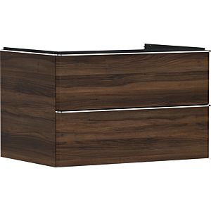 hansgrohe Xelu Q Waschtischunterschrank 54077000 780x485x550mm, 2 Schubkästen, Nussbaum dunkel, chrom