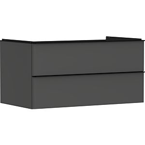 hansgrohe Xelu Q Waschtischunterschrank 54079670 980x485x550mm, 2 Schubkästen, diamantgrau matt, mattschwarz