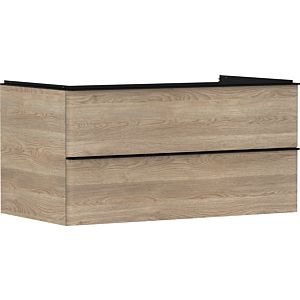 hansgrohe Xelu Q Waschtischunterschrank 54080670 980x485x550mm, 2 Schubkästen, Eiche Natur, mattschwarz