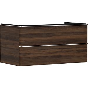 hansgrohe Xelu Q vanity unit 54081000 980x485x550mm, 2 drawers, dark walnut, chrome