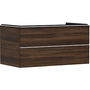 hansgrohe Xelu Q Waschtischunterschrank 54081700 980x485x550mm, 2 Schubkästen, Nussbaum dunkel, mattweiß