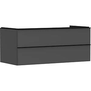 hansgrohe Xelu Q vanity unit 54083670 1180x485x550mm, 2 drawers, matt diamond gray, matt black