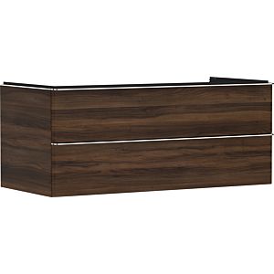 hansgrohe Xelu Q meuble sous-vasque 54085000 1180x485x550mm, 2 tiroirs, noyer foncé, chromé