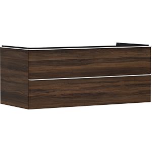 hansgrohe Xelu Q Waschtischunterschrank 54085700 1180x485x550mm, 2 Schubkästen, Nussbaum dunkel, mattweiß