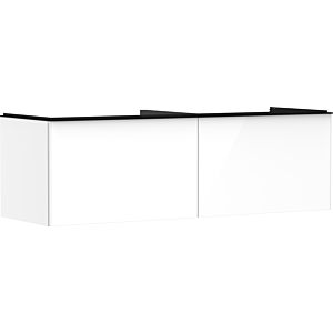 hansgrohe Xelu Q vanity unit 54070670 1560x485x550mm, 2 drawers, high-gloss white, matt black