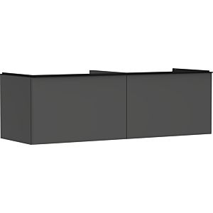 hansgrohe Xelu Q Waschtischunterschrank 54071670 1560x485x550mm, 2 Schubkästen, diamantgrau matt, mattschwarz