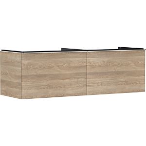 hansgrohe Xelu Q meuble sous-vasque 54072000 1560x485x550mm, 2 tiroirs, chêne naturel, chromé
