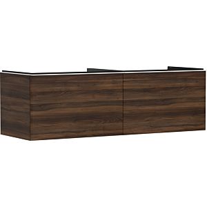 hansgrohe Xelu Q Waschtischunterschrank 54073700 1560x485x550mm, 2 Schubkästen, Nussbaum dunkel, mattweiß