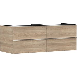 hansgrohe Xelu Q vanity unit 54088000 1360x485x550mm, 4 drawers, natural oak, chrome
