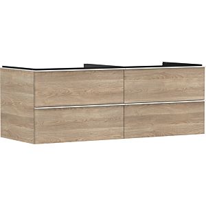 hansgrohe Xelu Q vanity unit 54088700 1360x485x550mm, 4 drawers, natural oak, matt white