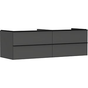 hansgrohe Xelu Q vanity unit 54091670 1560x485x550mm, 4 drawers, matt diamond gray, matt black