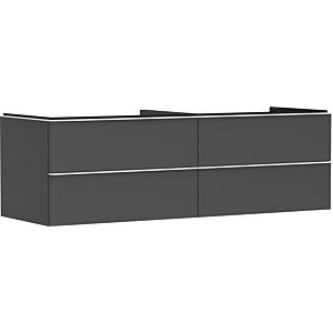 hansgrohe Xelu Q vanity unit 54091700 1560x485x550mm, 4 drawers, matt diamond gray, matt white