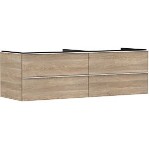 hansgrohe Xelu Q vanity unit 54092700 1560x485x550mm, 4 drawers, natural oak, matt white