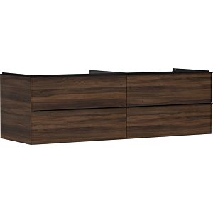 hansgrohe Xelu Q vanity unit 54093670 1560x485x550mm, 4 drawers, dark walnut, matt black