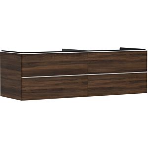 hansgrohe Xelu Q vanity unit 54093700 1560x485x550mm, 4 drawers, dark walnut, matt white
