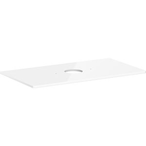 hansgrohe Xelu Q console 54114050 980 x 550 mm, découpe au milieu, vasque à poser sans trou pour robinetterie, blanc brillant